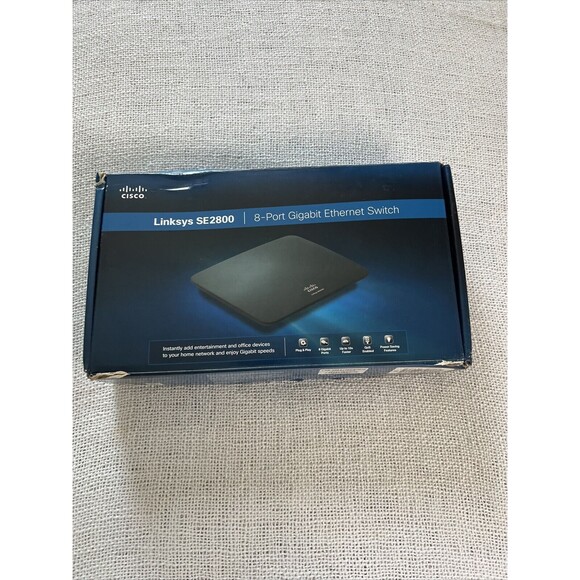 Cisco Linksys SE2800 8-Ports External Ethernet Switch NEW - Picture 3 of 6